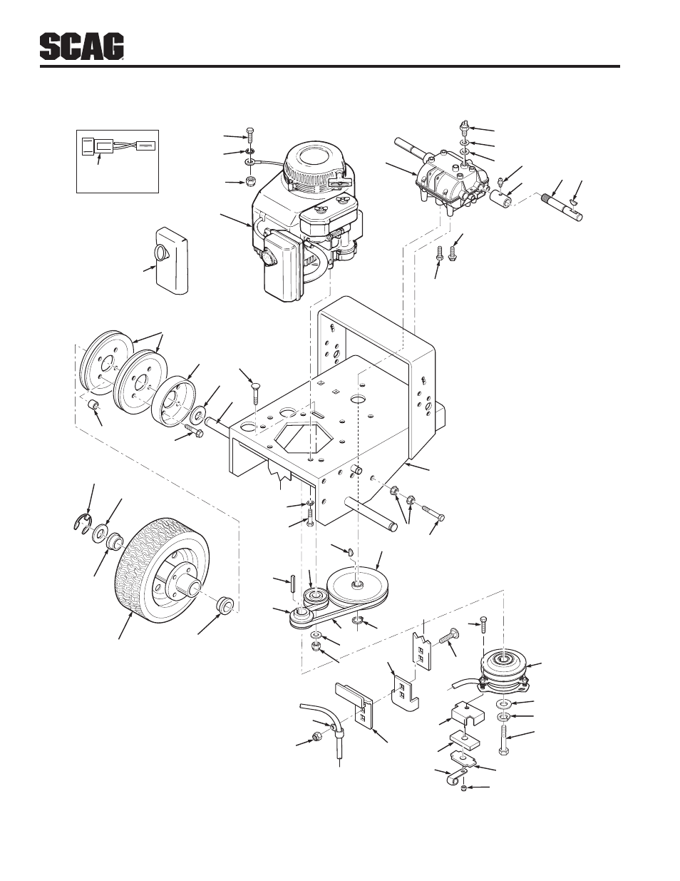 Engine deck | Scag Power Equipment SW32-15KAI User Manual | Page 40 / 76