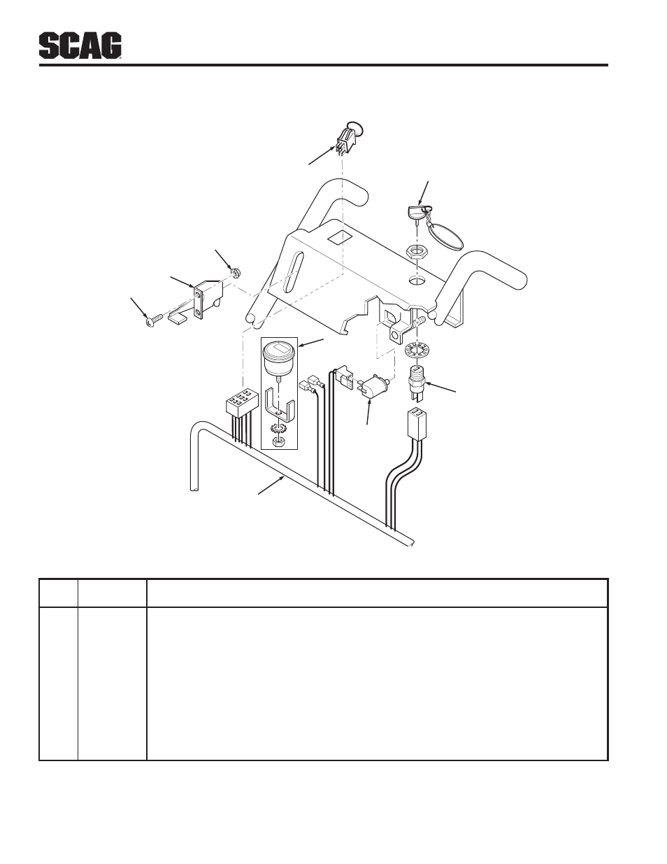 Instrument panel | Scag Power Equipment SW32-15KAI User Manual | Page 44 / 76