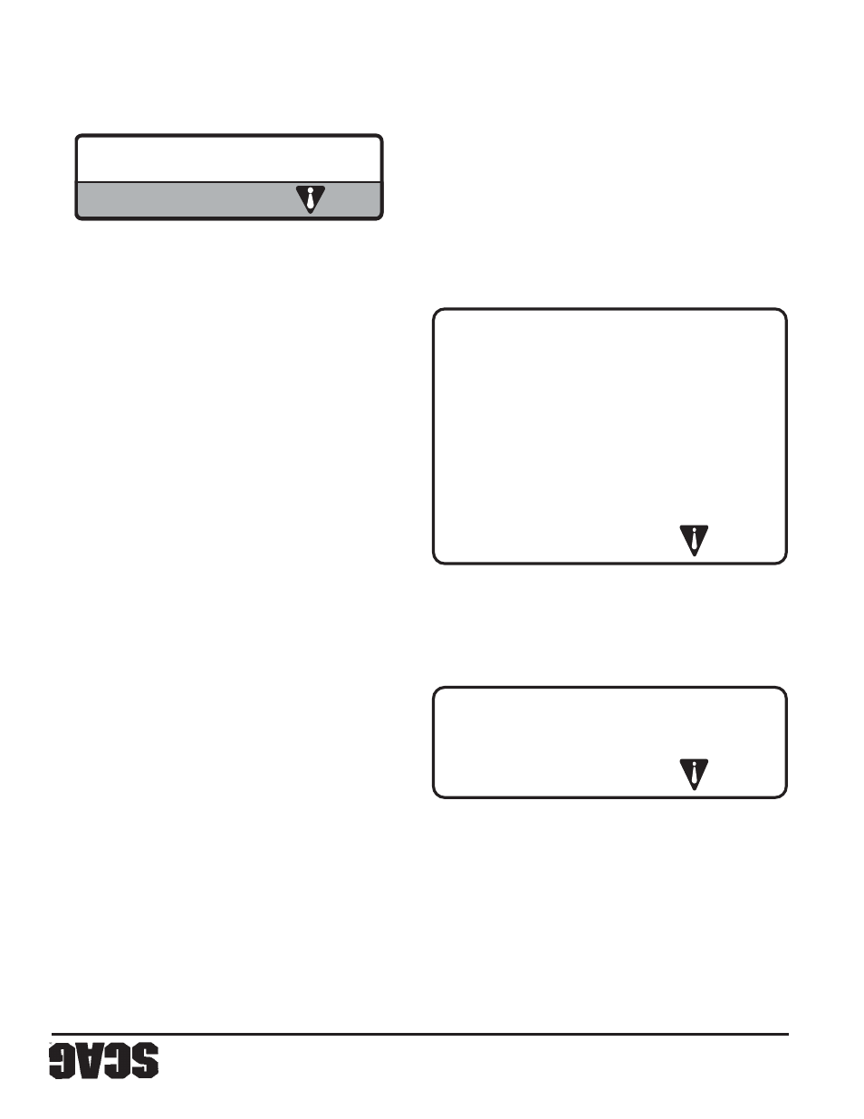 Adver tencia, Advertencia | Scag Power Equipment SW32-15KAI User Manual | Page 68 / 76