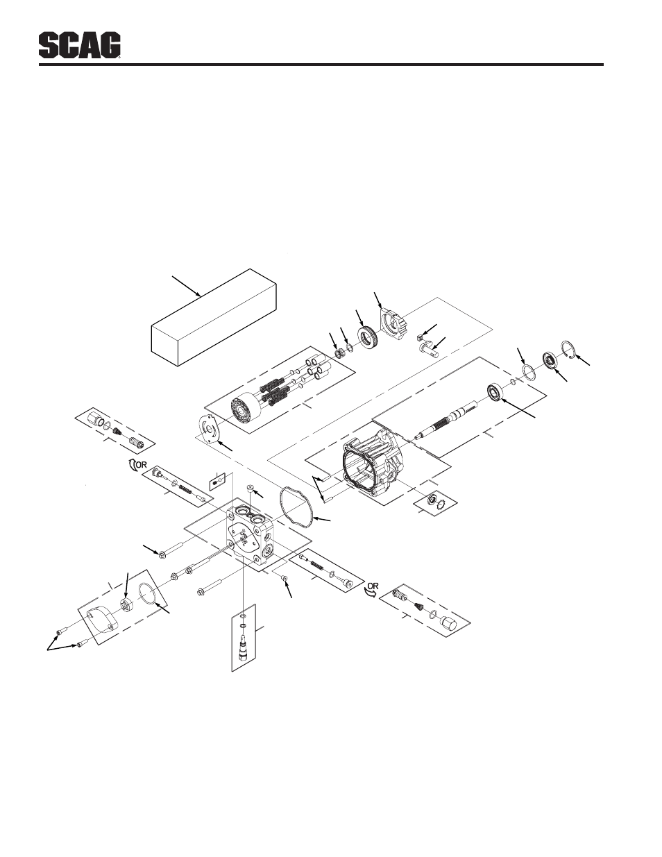 Bdp-10a hydraulic pump assembly | Scag Power Equipment STC SMWC-52V User Manual | Page 27 / 31