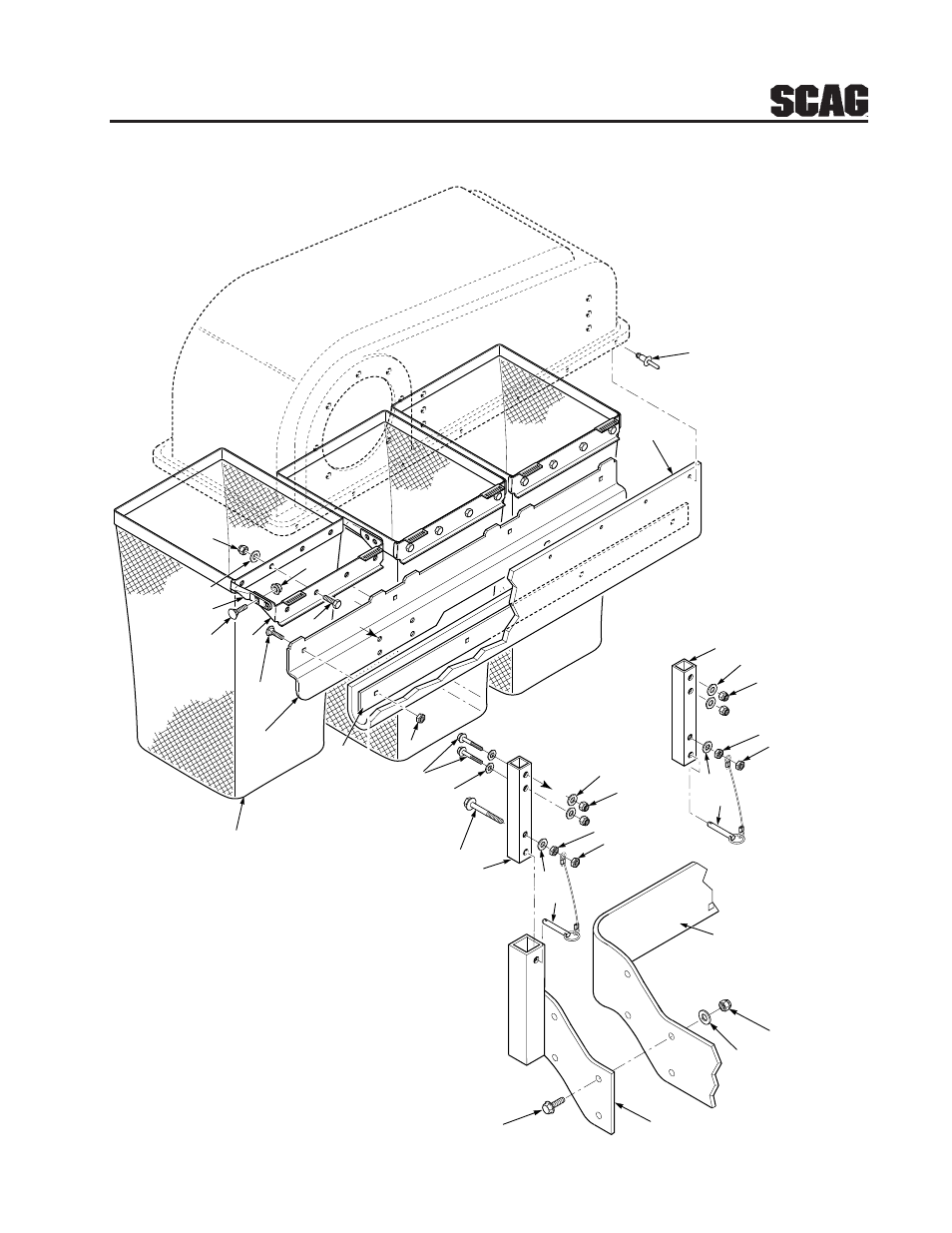 13 gc-stc bucket support components (lower), Frame | Scag Power Equipment GC-STC User Manual | Page 15 / 19