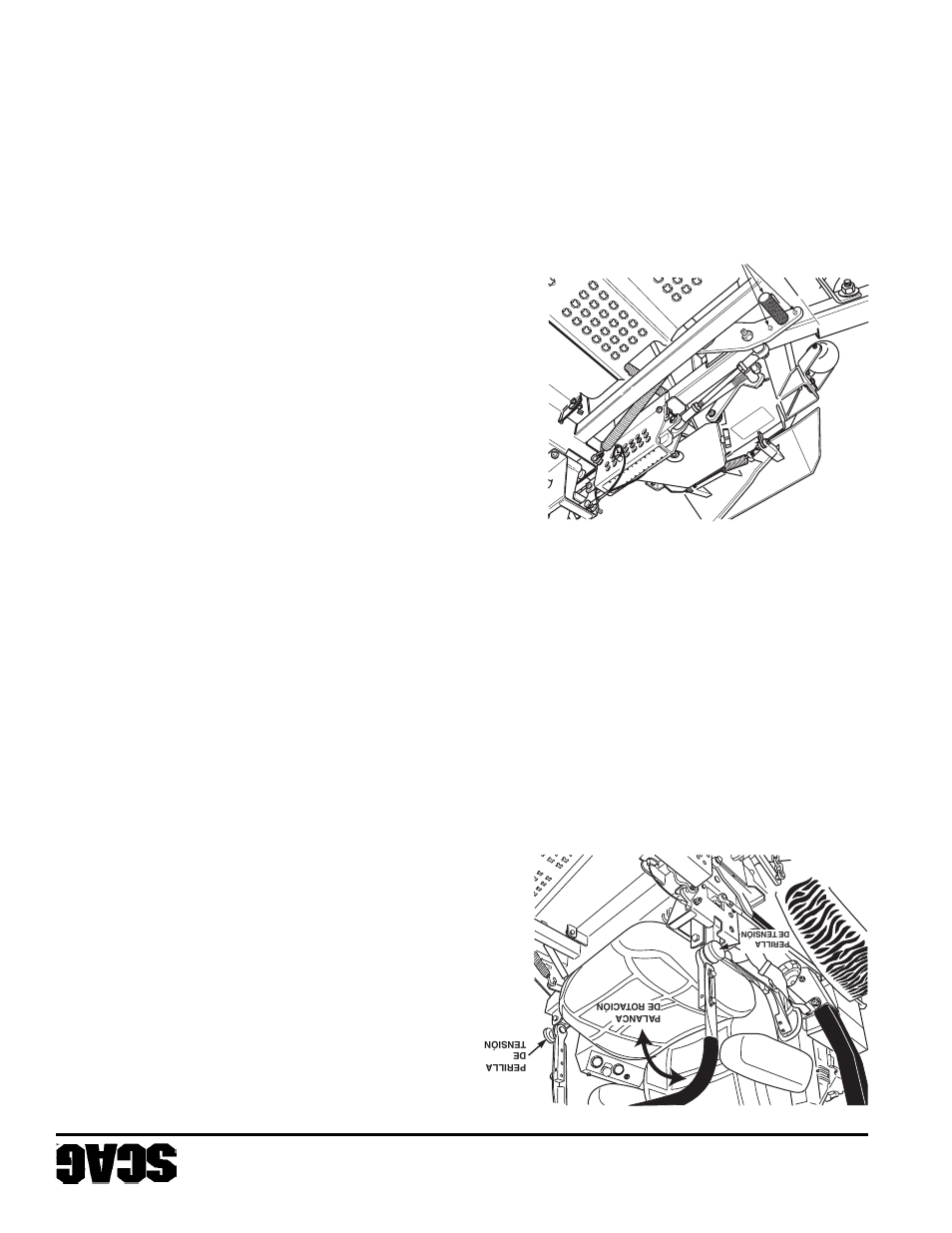 Sección 4 23, 16 ajuste del pedal de ajuste de altura | Scag Power Equipment STT61V-29DFI-SS User Manual | Page 117 / 143