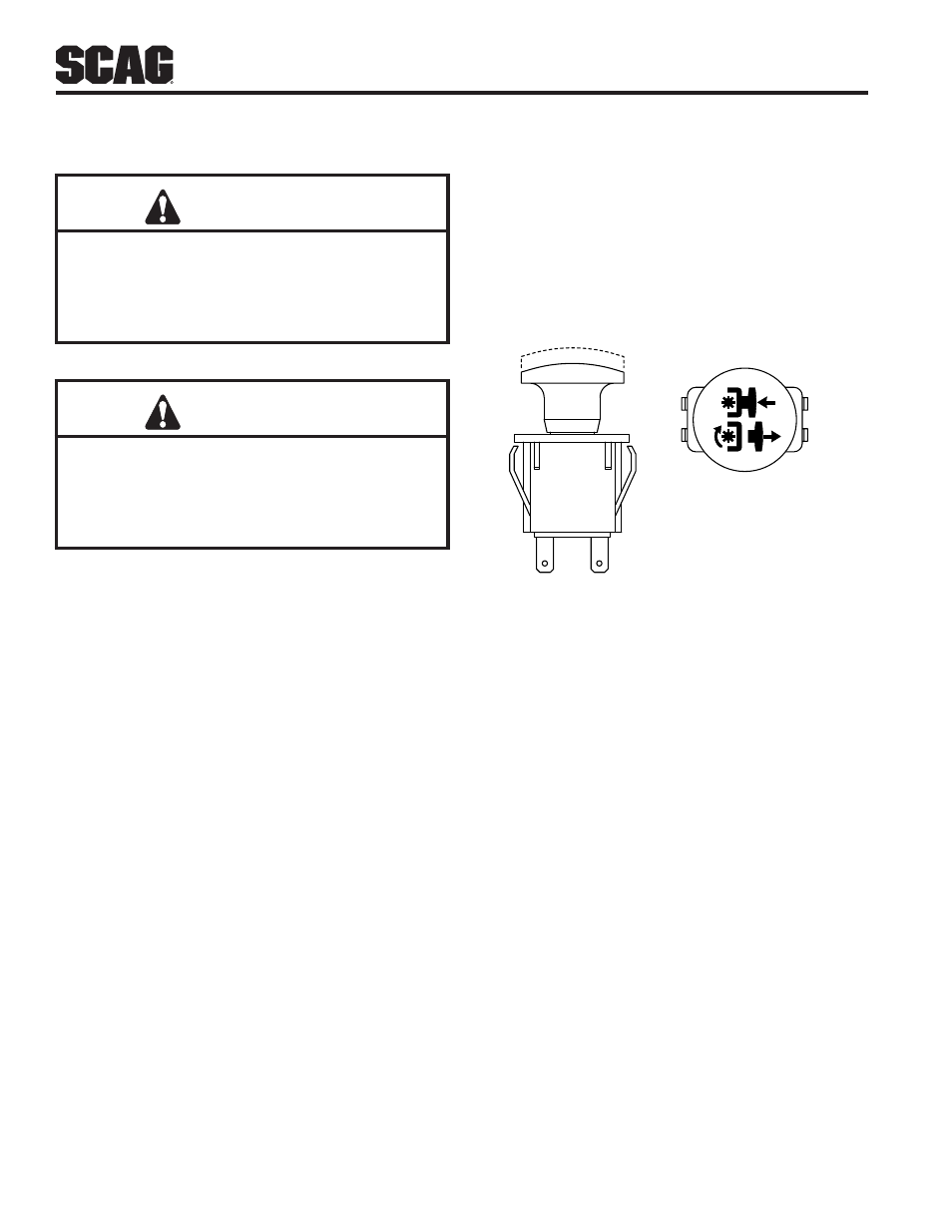 6 engaging the deck drive (cutter blades), Caution | Scag Power Equipment FREEDOM Z SFZ48-26BS User Manual | Page 18 / 69