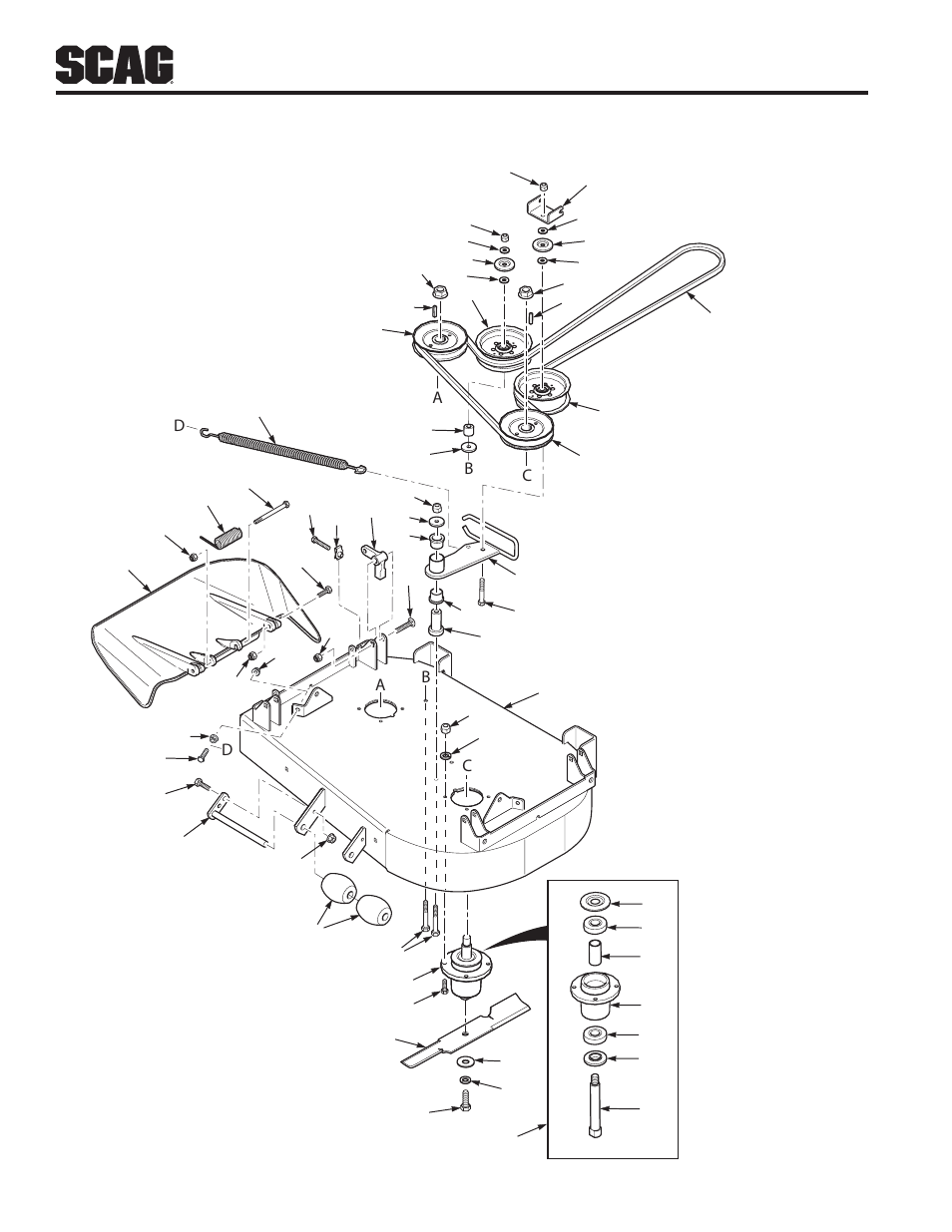 36 cutter deck | Scag Power Equipment FREEDOM Z SFZ48-26BS User Manual | Page 40 / 69