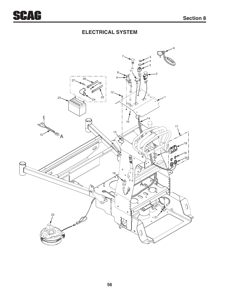 Electrical system | Scag Power Equipment V-RIDE SVR61V-29FX User Manual | Page 60 / 65