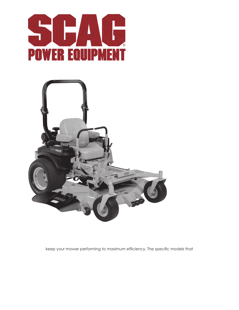 Scag Power Equipment WILDCAT STWC48V-25CV User Manual | 122 pages