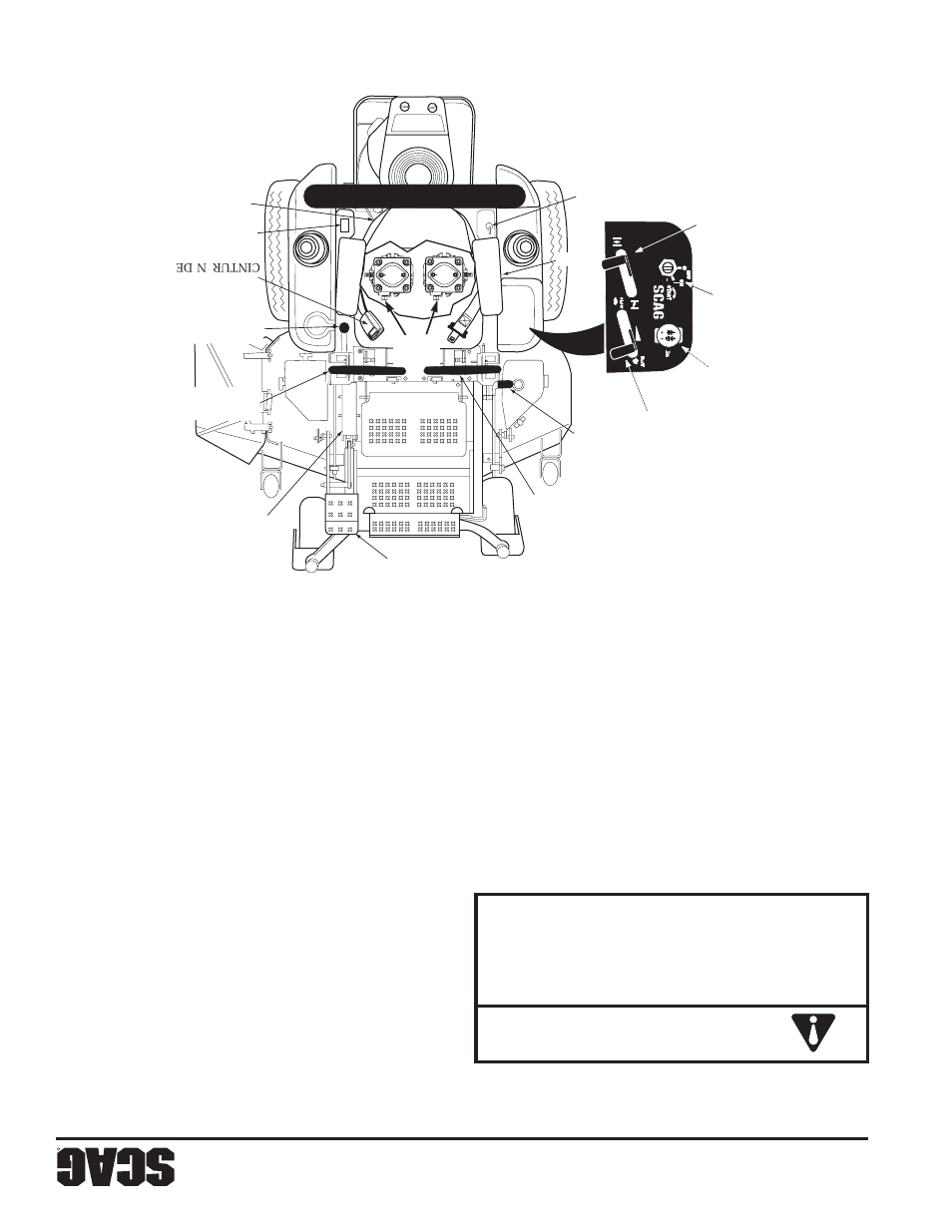 Precaución, Inst rucci ones de opera ción, Sección 4 | Scag Power Equipment WILDCAT STWC48V-25CV User Manual | Page 106 / 122
