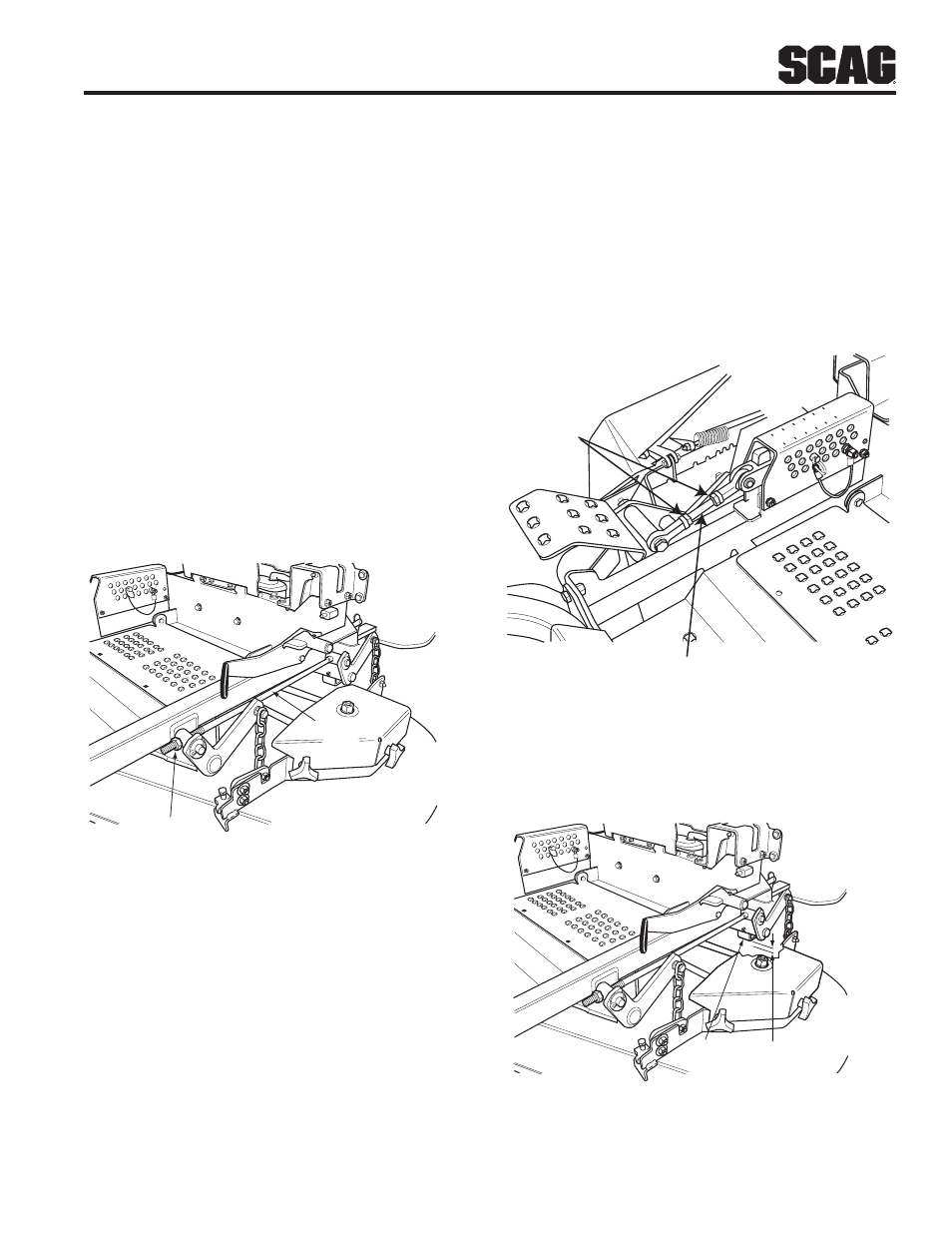 Cutter deck pitch, Cutter deck height | Scag Power Equipment WILDCAT STWC48V-25CV User Manual | Page 29 / 122