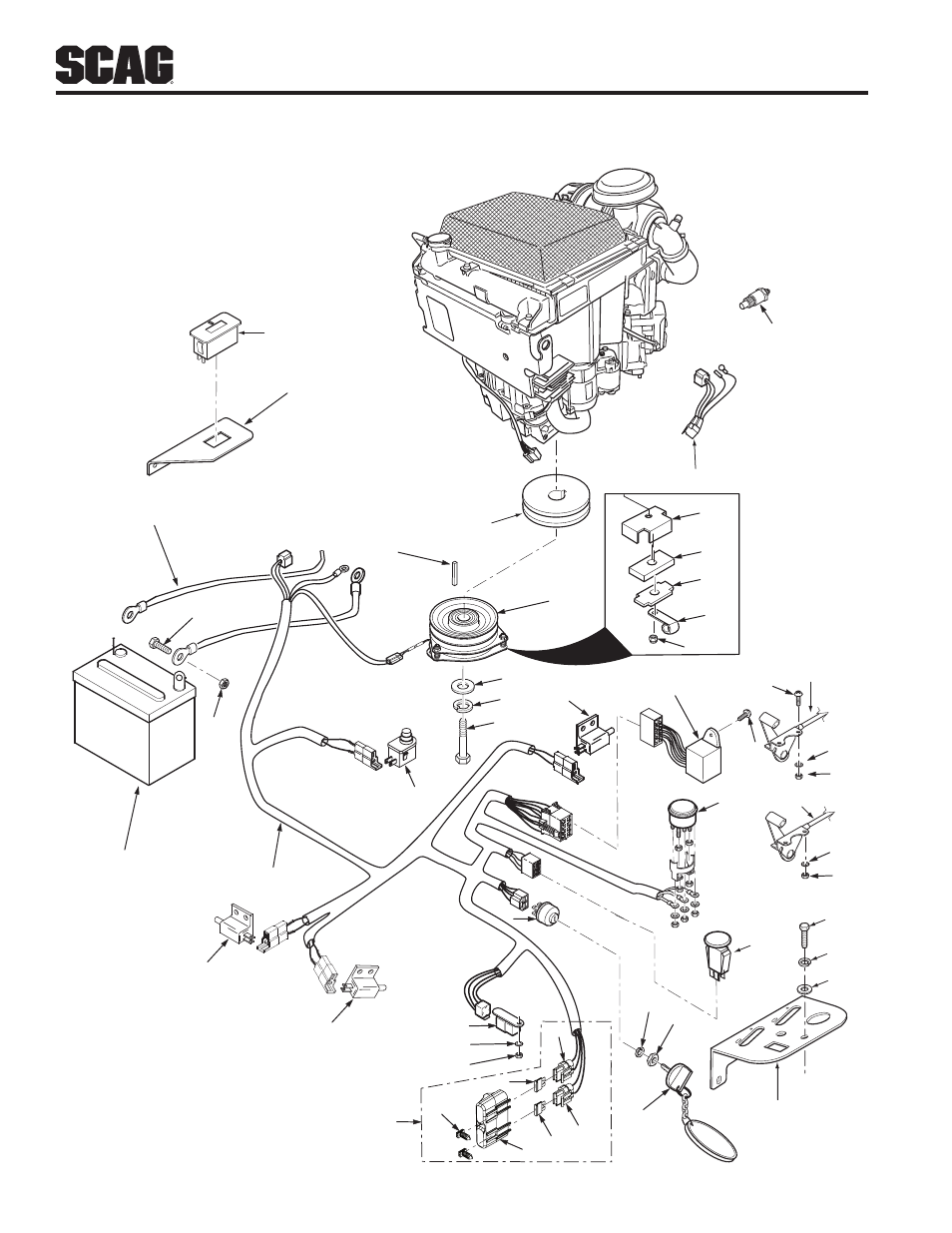 Electrical system - 26hp kawasaki liquid-cooled | Scag Power Equipment WILDCAT STWC48V-25CV User Manual | Page 68 / 122
