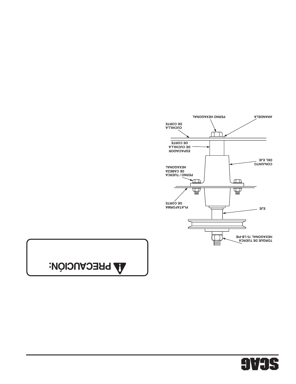 Precaución, 36 sección 7 | Scag Power Equipment STWC User Manual | Page 67 / 106