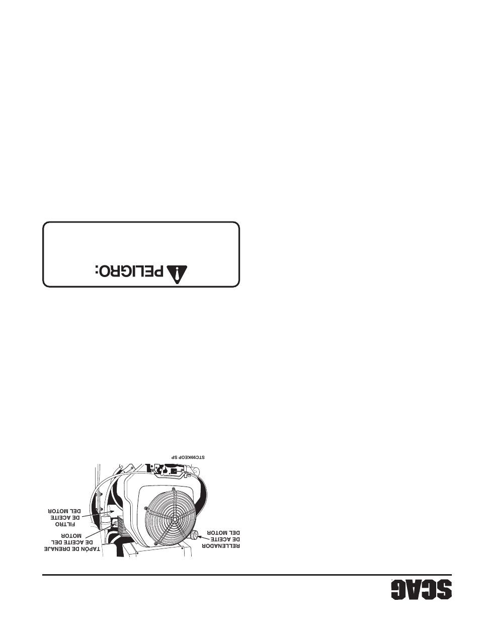 Peligro, 32 sección 7 | Scag Power Equipment STWC User Manual | Page 71 / 106