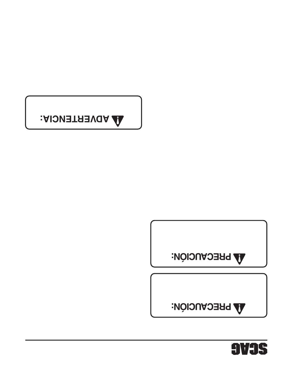 Precaución, Precaución: adver tencia | Scag Power Equipment STWC User Manual | Page 79 / 106