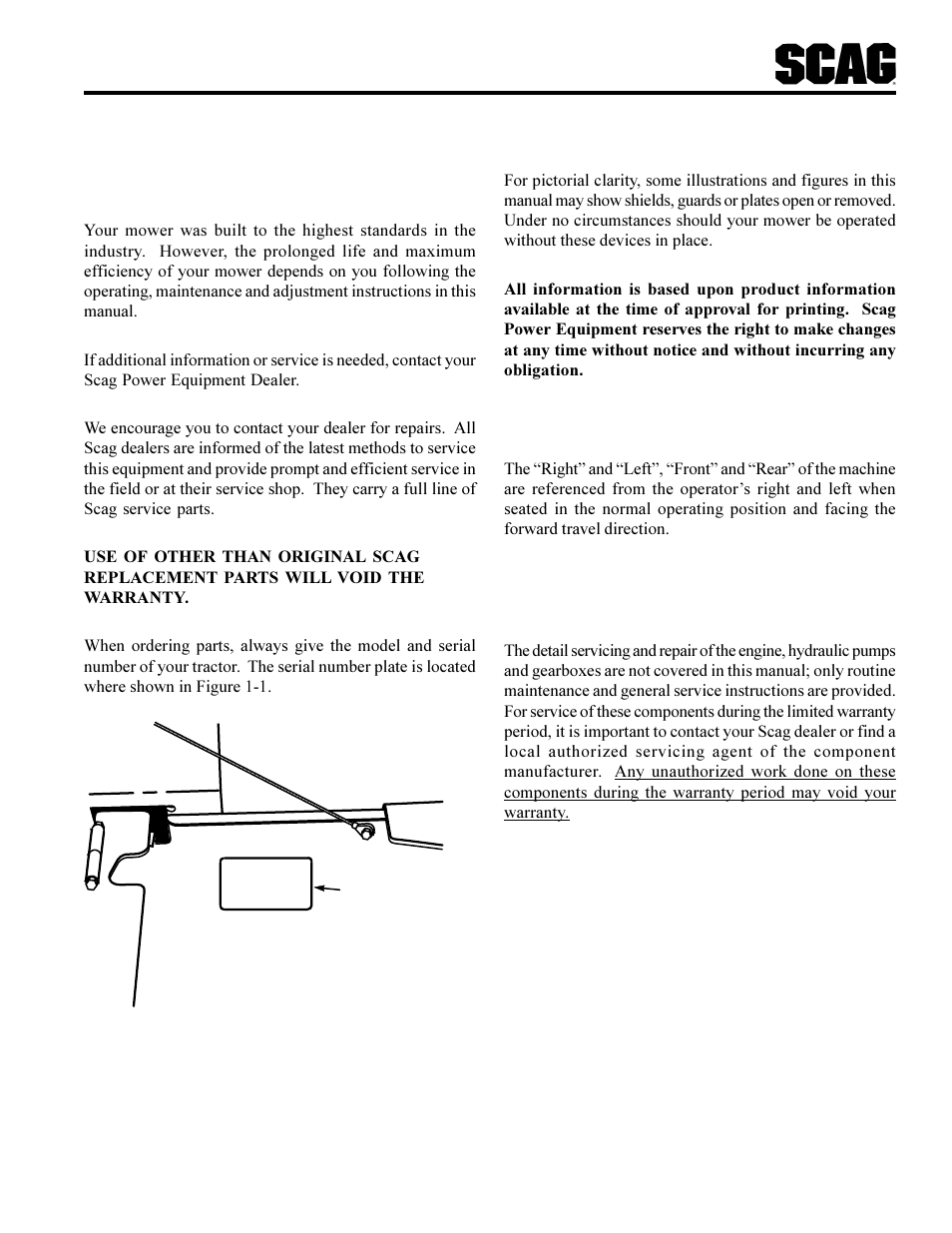 General information | Scag Power Equipment STC User Manual | Page 5 / 64