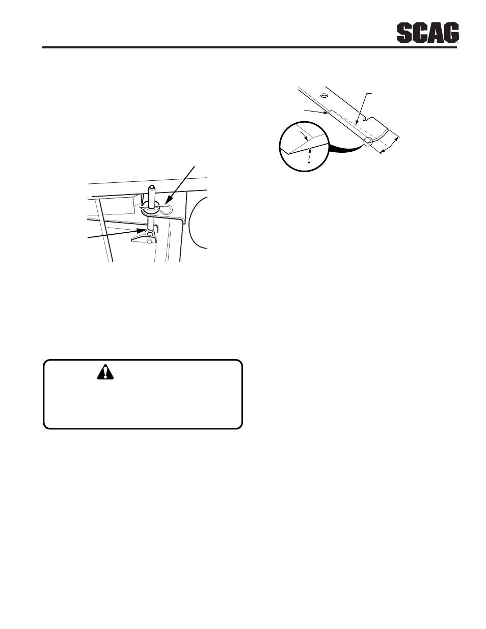 Warning, Cutter blades, Custom-cut baffle adjustment | Scag Power Equipment SWZU User Manual | Page 15 / 92