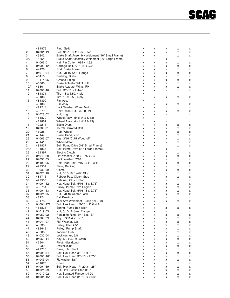 39 drive and brake components | Scag Power Equipment SWZU User Manual | Page 43 / 92