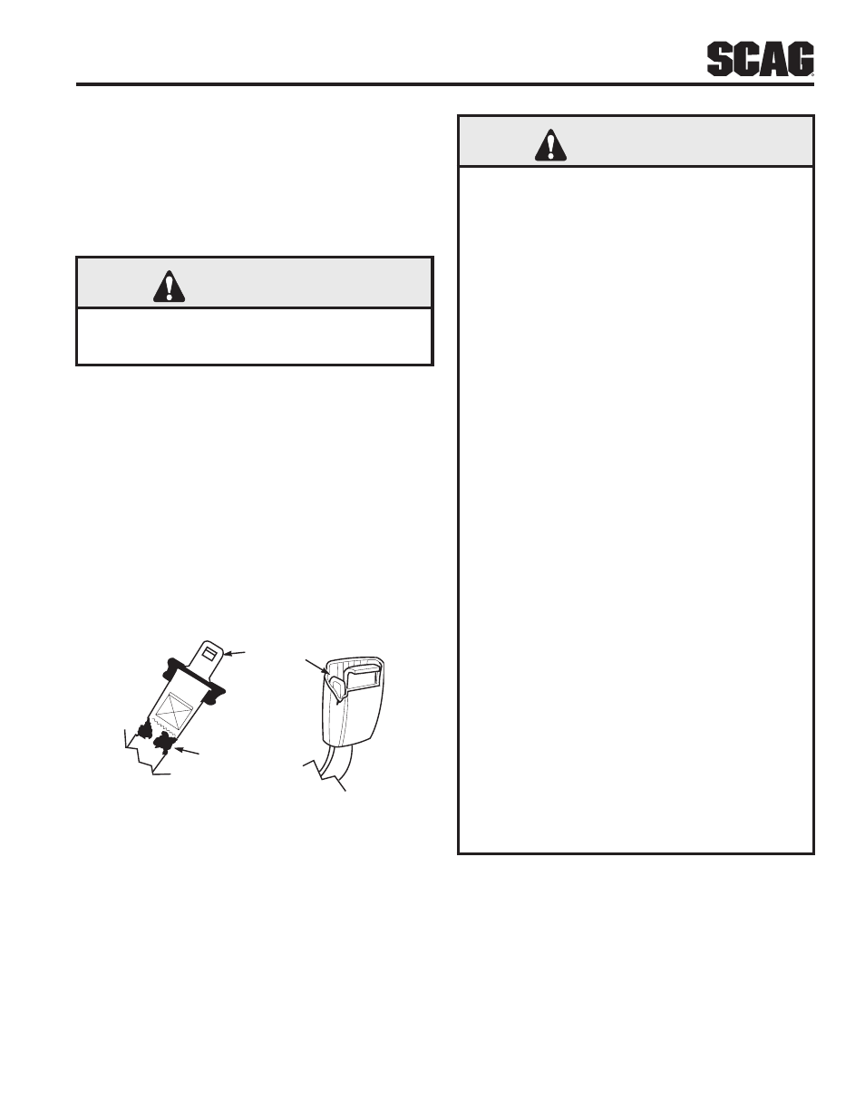 Warning | Scag Power Equipment STT61V-25KBD-SS User Manual | Page 11 / 114