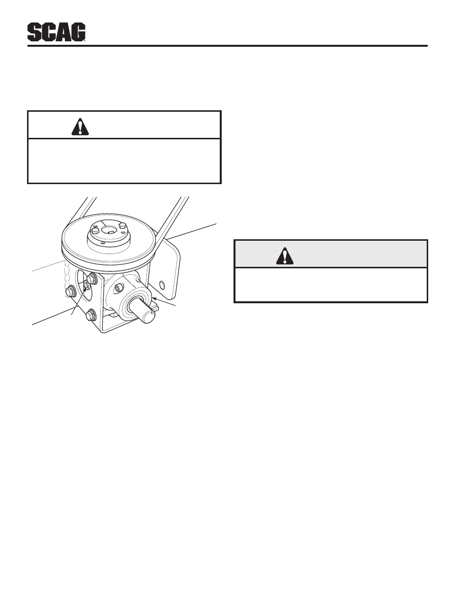 11 cutter deck gearbox, 12 cooling system, Caution | Warning | Scag Power Equipment STT61V-25KBD-SS User Manual | Page 42 / 114