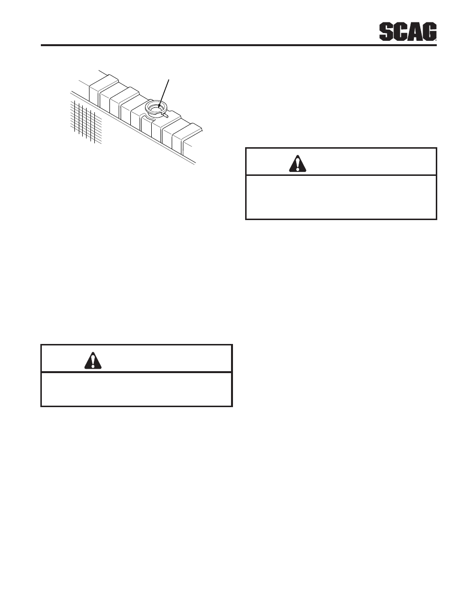 13 body, deck, and upholstery, Caution | Scag Power Equipment STT61V-25KBD-SS User Manual | Page 43 / 114