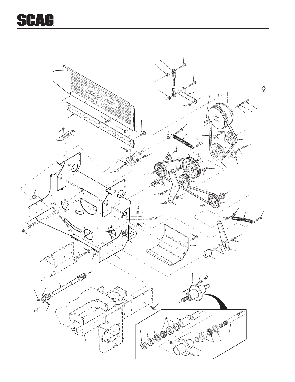 Deck drive components | Scag Power Equipment STT61V-25KBD-SS User Manual | Page 54 / 114