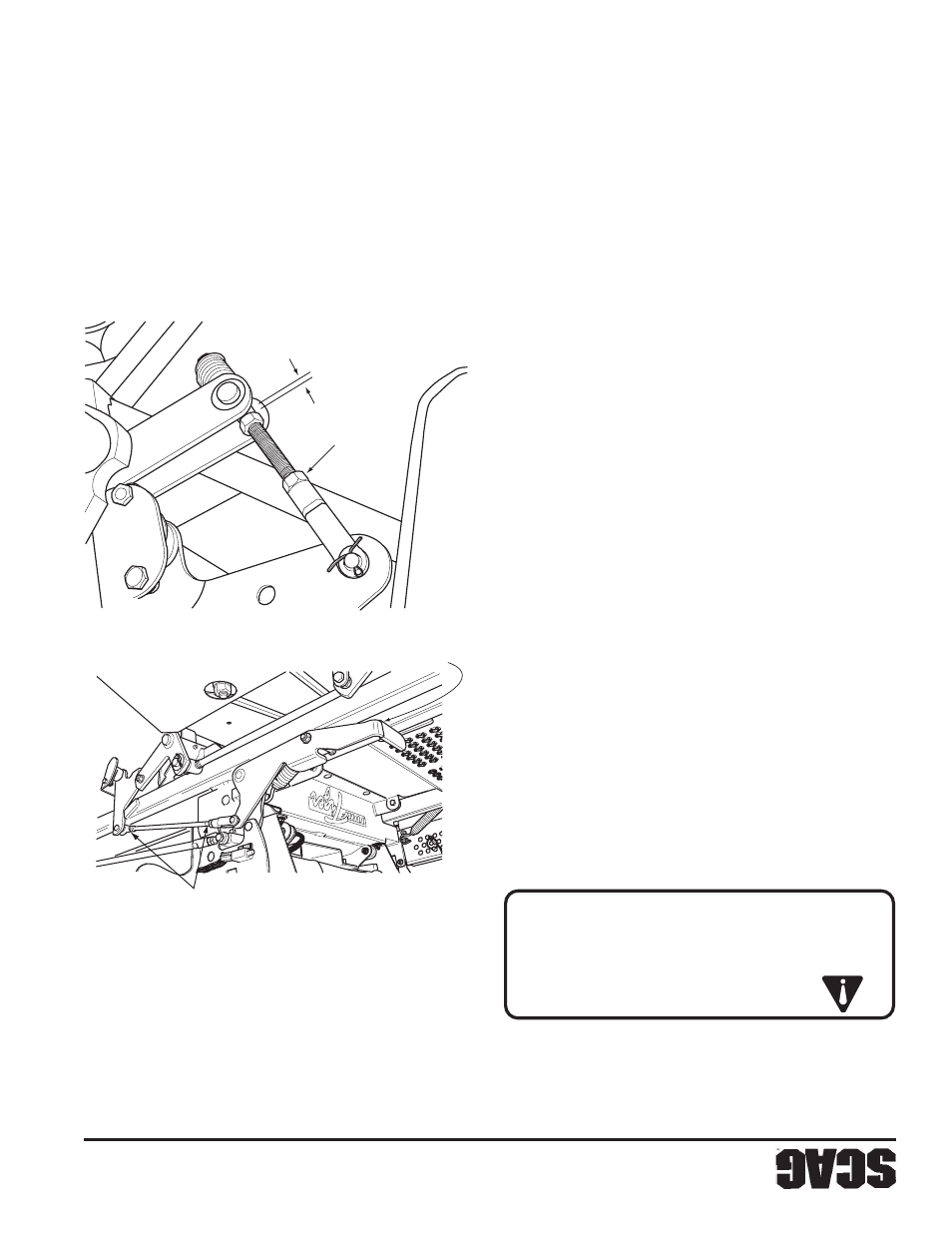 Adver tencia, Ajustes, Sección 6 24 | Scag Power Equipment STT61V-25KBD-SS User Manual | Page 87 / 114