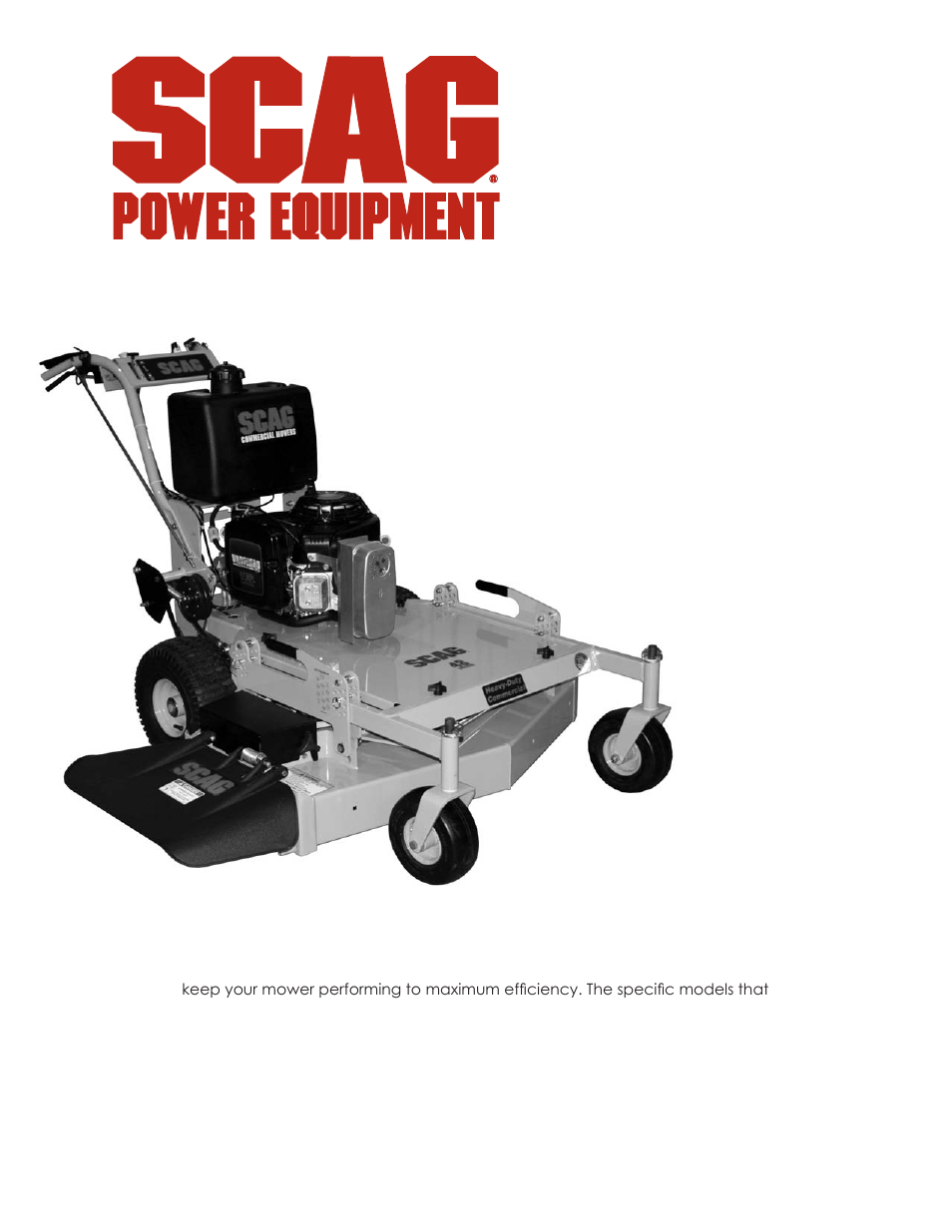 Scag Power Equipment SFW36-16BV User Manual | 48 pages