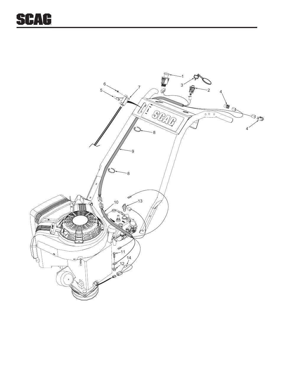 Electrical system and throttle control | Scag Power Equipment SFW36-16BV User Manual | Page 42 / 48