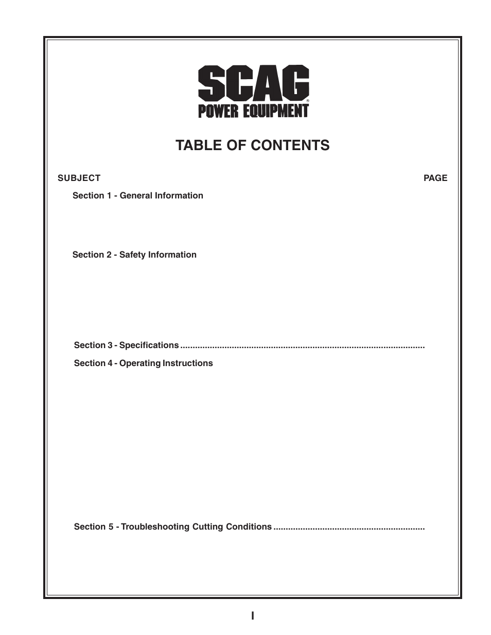 Scag Power Equipment FREEDOM Z SFZ User Manual | Page 3 / 109