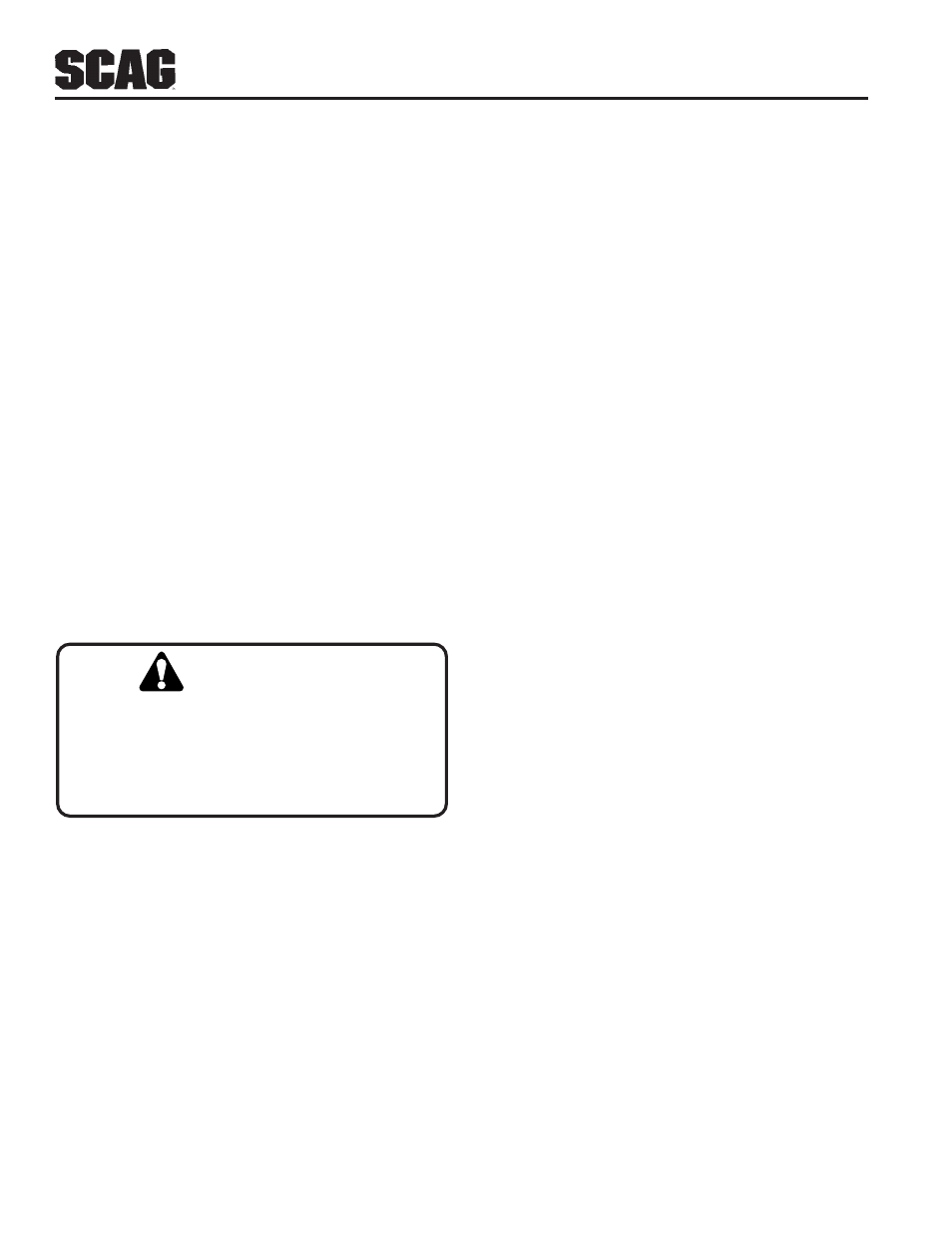 Caution | Scag Power Equipment STC52V-23BV  EN User Manual | Page 18 / 110