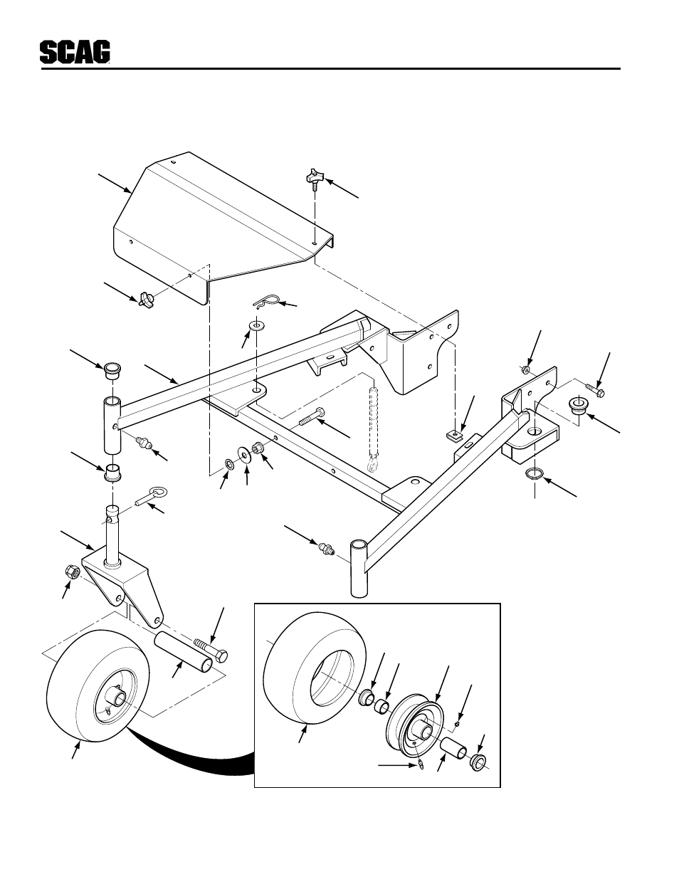48" deck frame | Scag Power Equipment SWU User Manual | Page 26 / 40