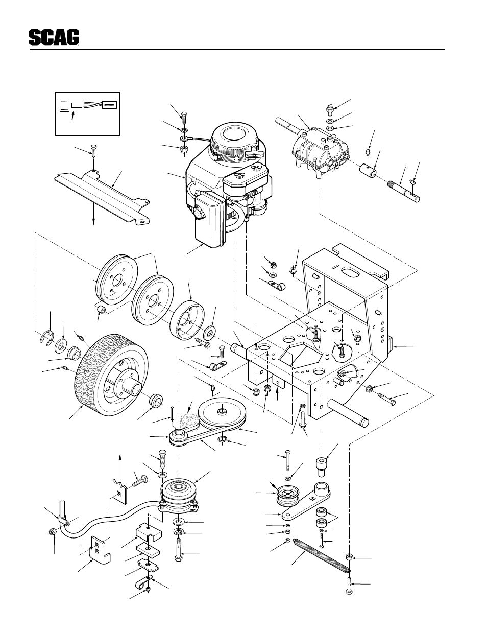 Engine deck | Scag Power Equipment SWU User Manual | Page 28 / 40