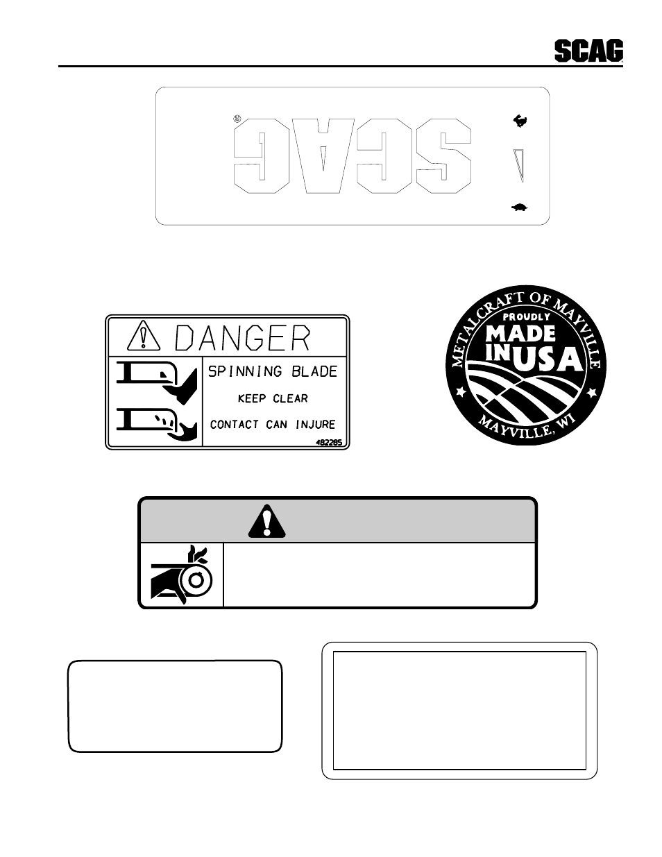 Heavy-duty commercial, Warning, Install belt cover before operating machine | Scag Power Equipment SWU User Manual | Page 37 / 40