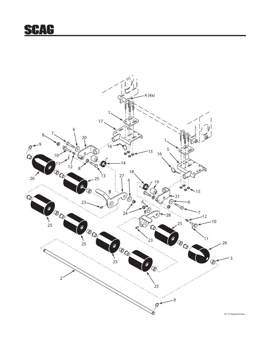 8tiger striper assembly - stc | Scag Power Equipment MODEL TS User Manual | Page 10 / 14