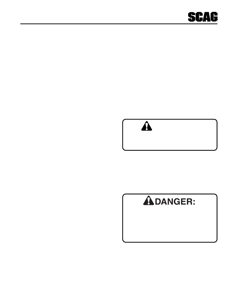 Caution | Scag Power Equipment SWZV User Manual | Page 19 / 105