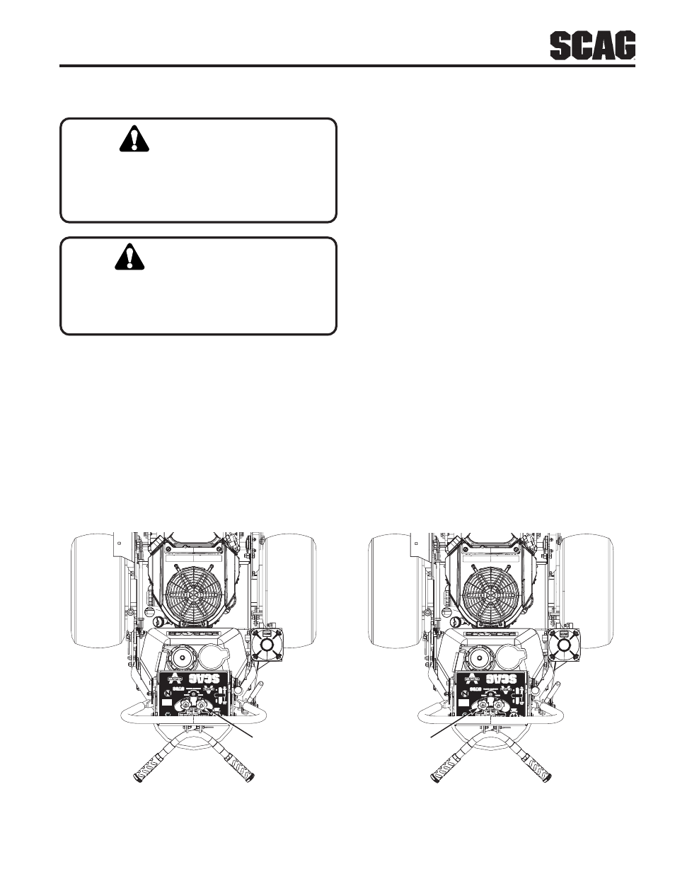 Caution | Scag Power Equipment SWZV User Manual | Page 25 / 105