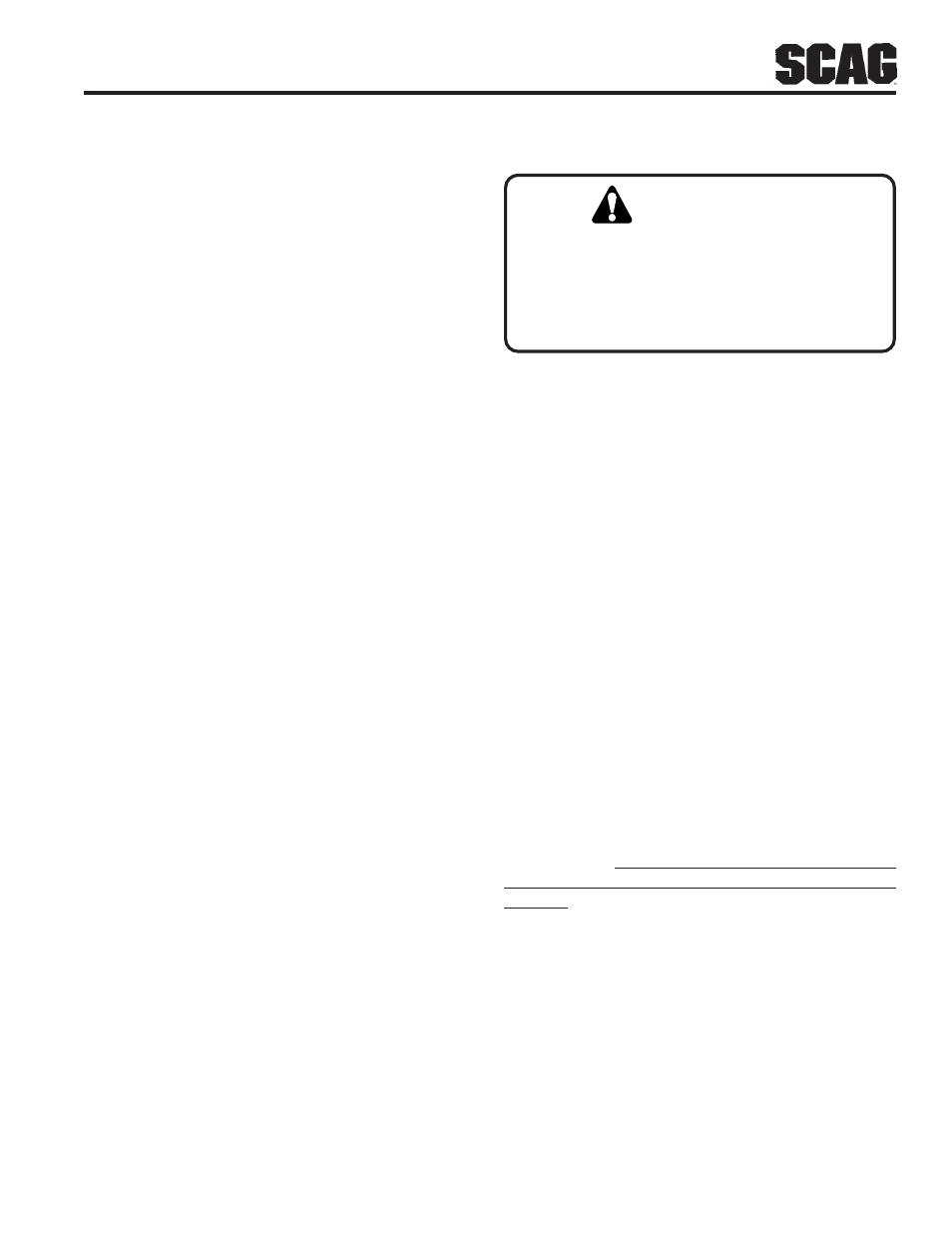 Warning, General information | Scag Power Equipment SWZV User Manual | Page 5 / 105
