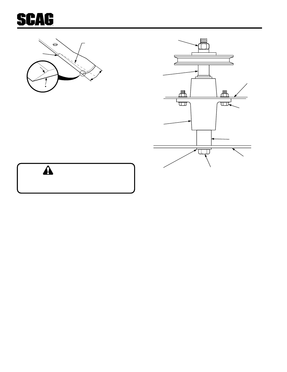 Warning, C. blade replacement, 10 tires | Scag Power Equipment STT-31BSD User Manual | Page 38 / 64