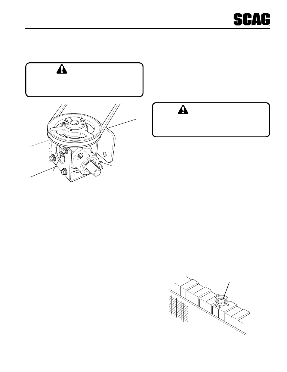 Caution, Warning | Scag Power Equipment STT-31BSD User Manual | Page 39 / 64