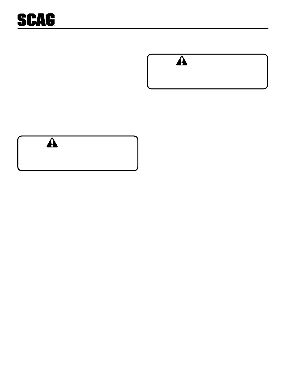 Caution | Scag Power Equipment STT-31BSD User Manual | Page 40 / 64