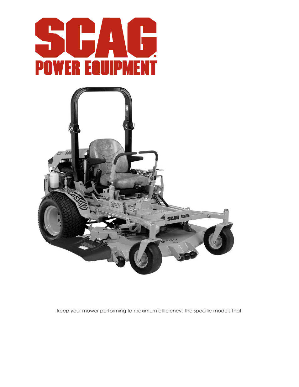 Scag Power Equipment TURF TIGER STT61V-25KBD User Manual | 79 pages