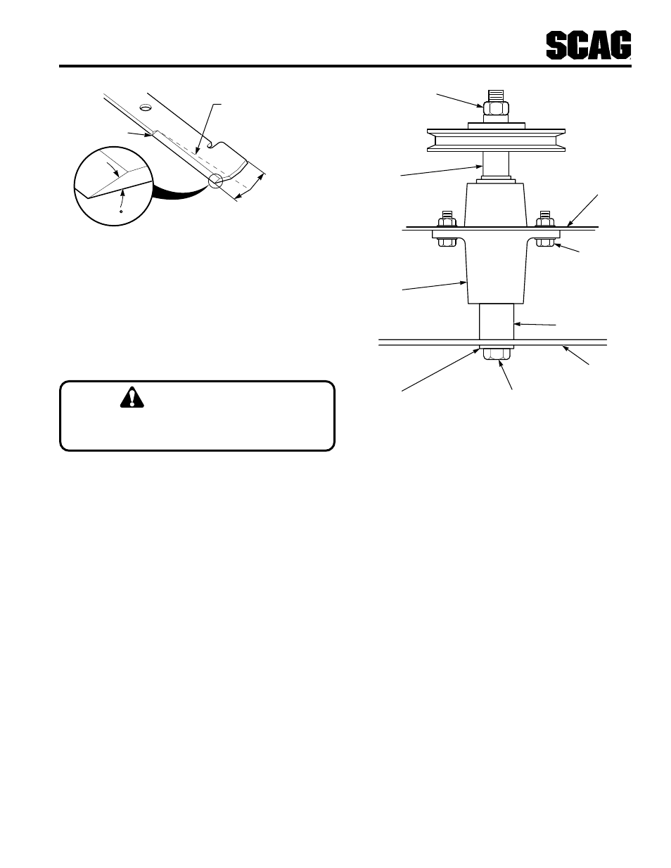 Warning, C. blade replacement, 10 tires | Scag Power Equipment STT-31BSG User Manual | Page 44 / 70
