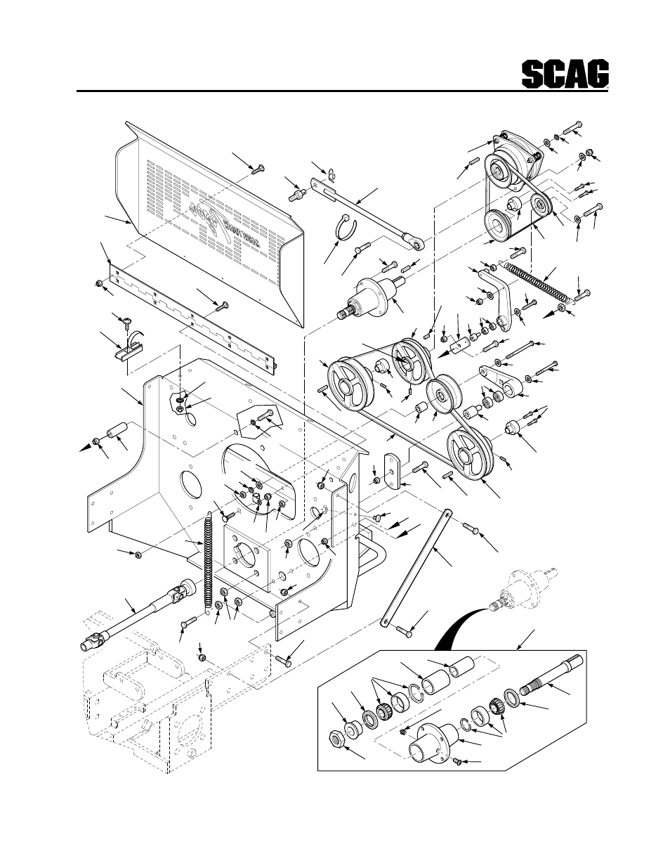Deck drive components, Ato a b to b | Scag Power Equipment STT-31BSG User Manual | Page 54 / 70