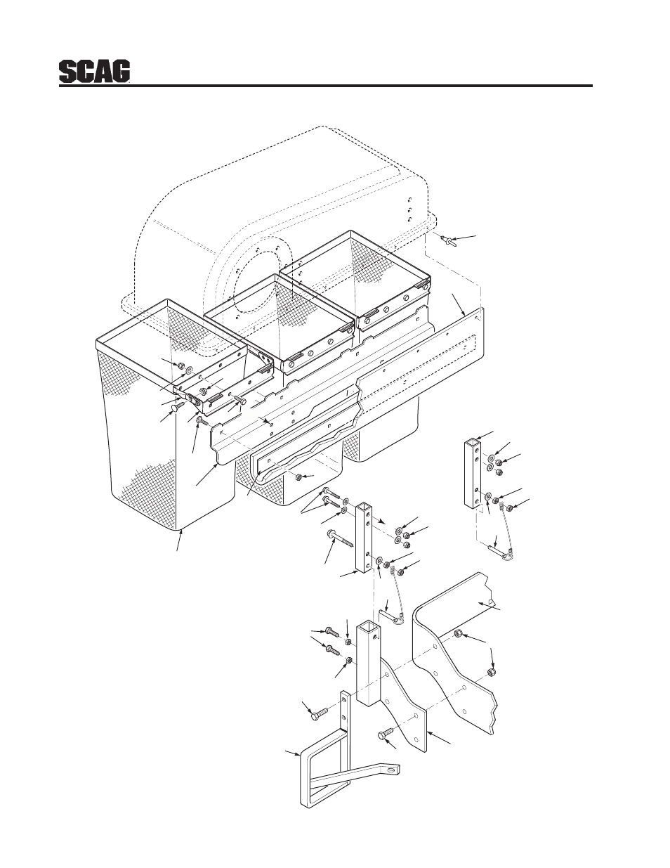 14 gc-stwc bucket support components (lower) | Scag Power Equipment GC-STWC-61 User Manual | Page 16 / 20