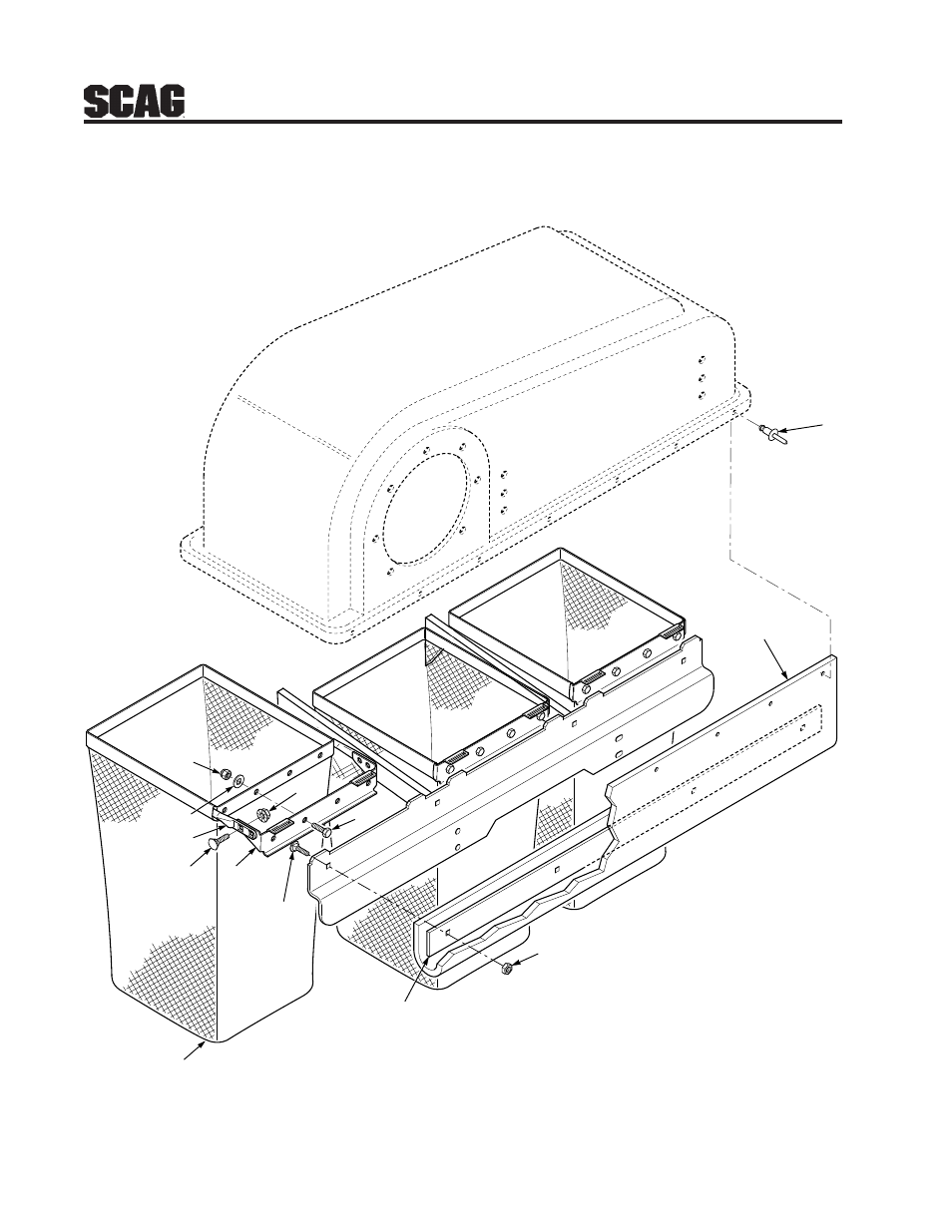 Gc-stt bag support bracket and seal | Scag Power Equipment GC-STT User Manual | Page 16 / 21