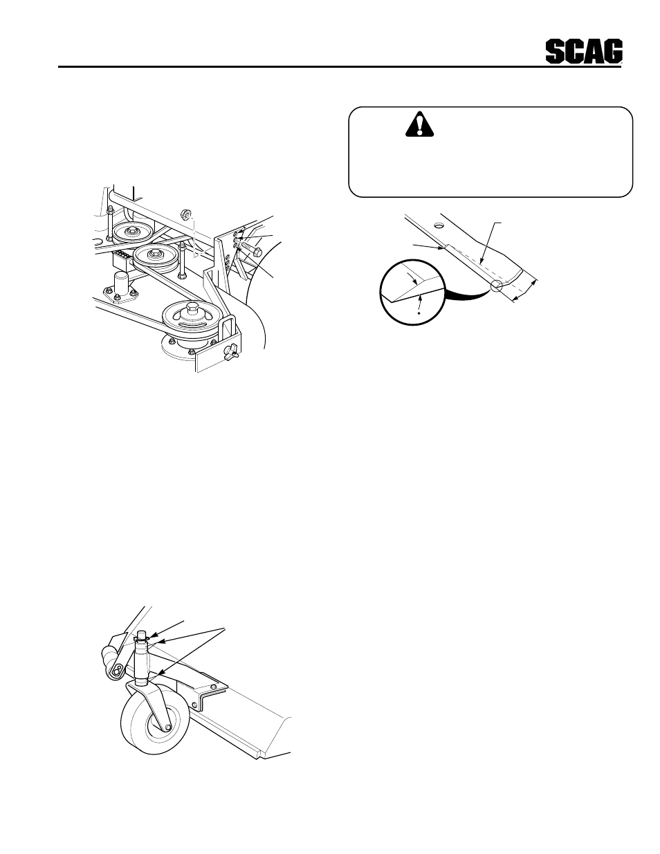 Caution, Cutter blades | Scag Power Equipment STHM User Manual | Page 13 / 40