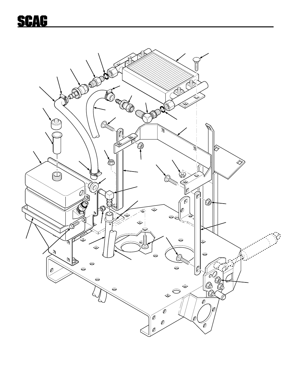Upper hydraulics | Scag Power Equipment STHM User Manual | Page 24 / 40