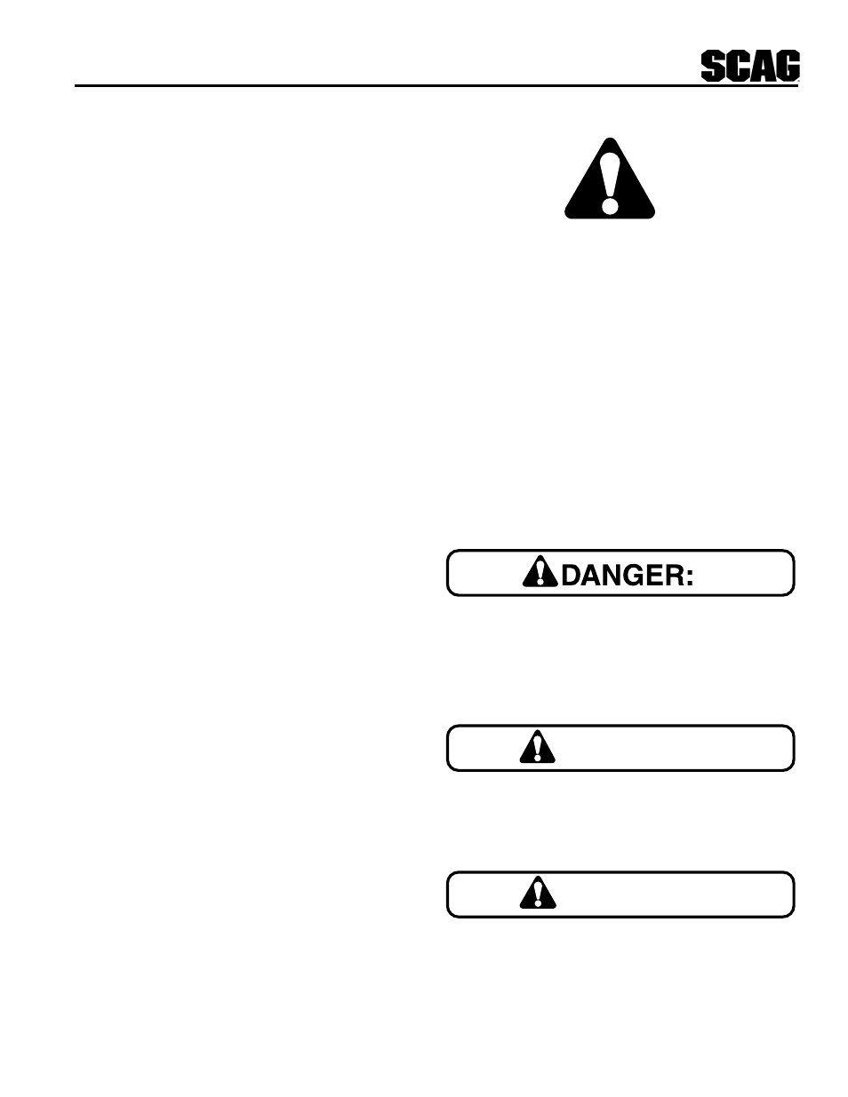 Warning, Caution | Scag Power Equipment STHM User Manual | Page 3 / 40