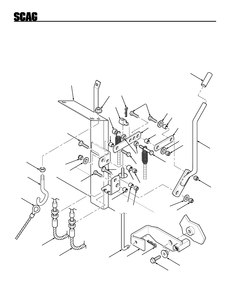 Brake linkage | Scag Power Equipment STHM User Manual | Page 34 / 40