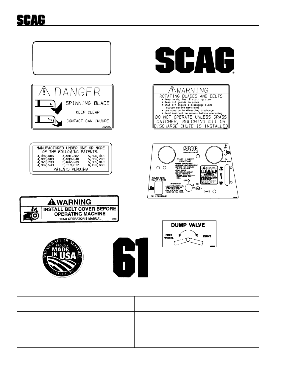 Heavy-duty commercial, Replacement decals & information | Scag Power Equipment STHM User Manual | Page 38 / 40