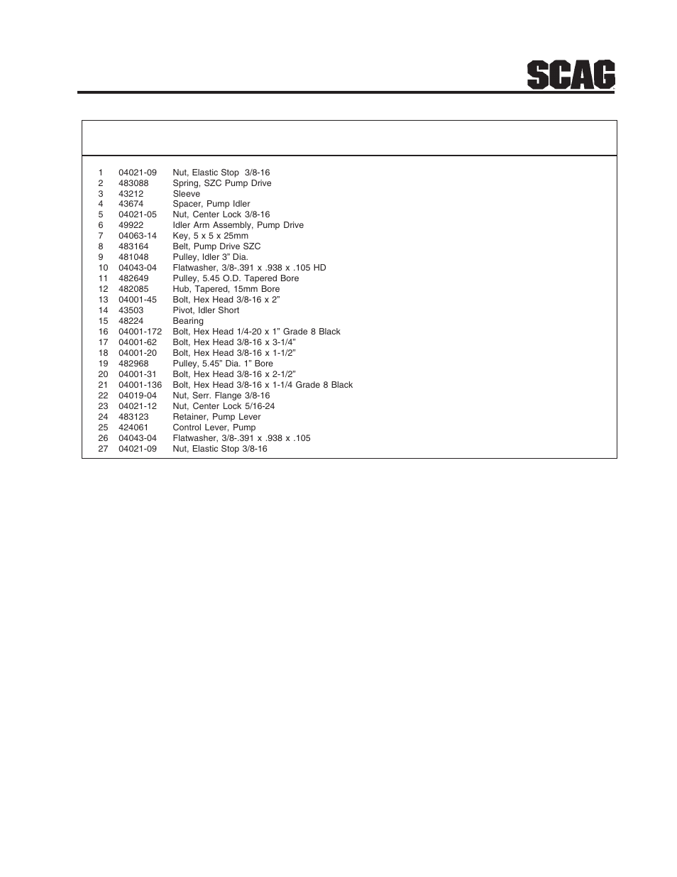 Drive system components | Scag Power Equipment SZC User Manual | Page 51 / 67