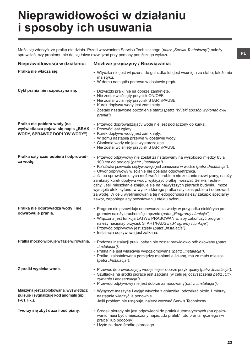 Hotpoint Ariston WMSD 723 User Manual | Page 23 / 60